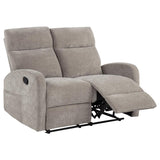 Hamilton Chenille Manual Reclining Loveseat Sand | King | Beige | Sand | 603372