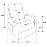 Hamilton Chenille Manual Recliner Sand | King | Beige | Sand | 603373
