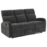 Hamilton Chenille Manual Reclining Sofa Charcoal Grey | King | Grey | Charcoal Grey | 603374