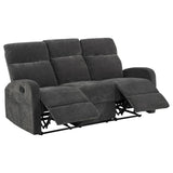 Hamilton Chenille Manual Reclining Sofa Charcoal Grey | King | Grey | Charcoal Grey | 603374