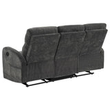 Hamilton Chenille Manual Reclining Sofa Charcoal Grey | King | Grey | Charcoal Grey | 603374