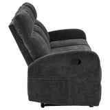 Hamilton Chenille Manual Reclining Sofa Charcoal Grey | King | Grey | Charcoal Grey | 603374