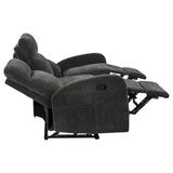 Hamilton Chenille Manual Reclining Sofa Charcoal Grey | King | Grey | Charcoal Grey | 603374