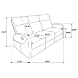 Hamilton Chenille Manual Reclining Sofa Charcoal Grey | King | Grey | Charcoal Grey | 603374
