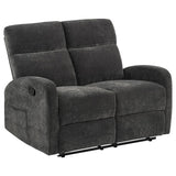 Hamilton Chenille Manual Reclining Loveseat Charcoal Grey | King | Grey | Charcoal Grey | 603375