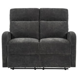 Hamilton Chenille Manual Reclining Loveseat Charcoal Grey | King | Grey | Charcoal Grey | 603375