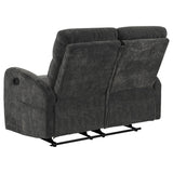Hamilton Chenille Manual Reclining Loveseat Charcoal Grey | King | Grey | Charcoal Grey | 603375