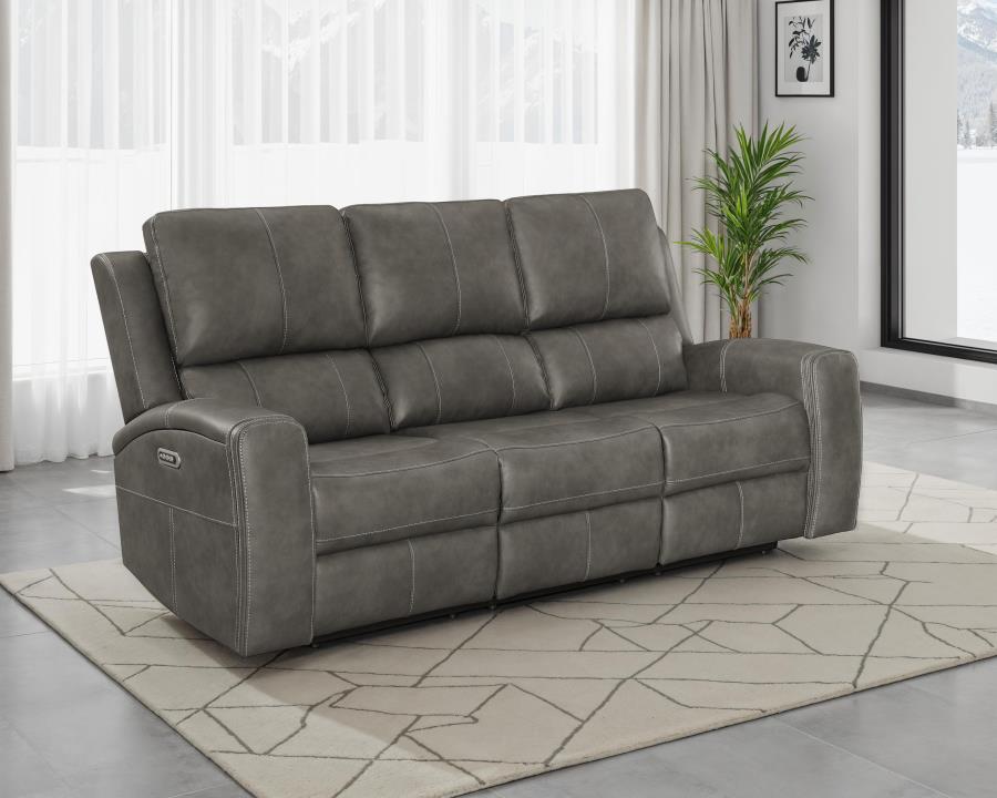 Brickston Triple Power Reclining Sofa Charcoal | Grey | Charcoal | 603431PPP