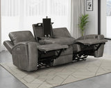 Brickston Triple Power Reclining Sofa Charcoal | Grey | Charcoal | 603431PPP