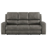 Brickston Triple Power Reclining Sofa Charcoal | Grey | Charcoal | 603431PPP