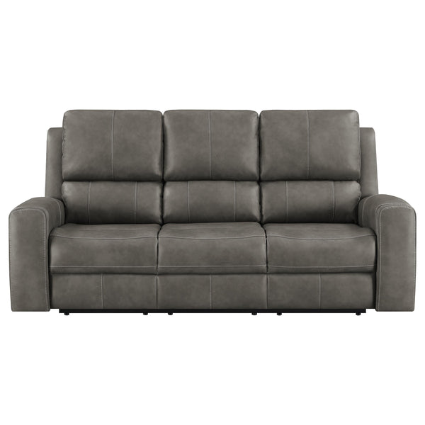 Brickston Triple Power Reclining Sofa Charcoal