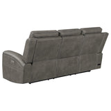 Brickston Triple Power Reclining Sofa Charcoal | Grey | Charcoal | 603431PPP