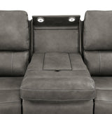 Brickston Triple Power Reclining Sofa Charcoal | Grey | Charcoal | 603431PPP