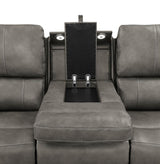 Brickston Triple Power Reclining Sofa Charcoal | Grey | Charcoal | 603431PPP