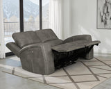 Brickston Triple Power Reclining Loveseat Charcoal | King | Grey | Charcoal | 603432PPP