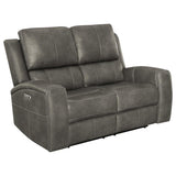 Brickston Triple Power Reclining Loveseat Charcoal | King | Grey | Charcoal | 603432PPP