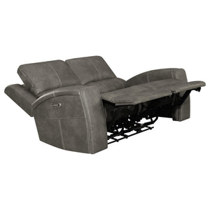 Brickston Triple Power Reclining Loveseat Charcoal