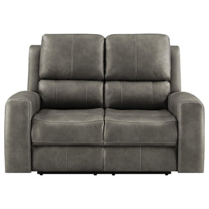 Brickston Triple Power Reclining Loveseat Charcoal