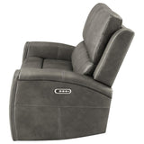 Brickston Triple Power Reclining Loveseat Charcoal | King | Grey | Charcoal | 603432PPP