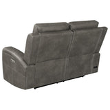 Brickston Triple Power Reclining Loveseat Charcoal | King | Grey | Charcoal | 603432PPP