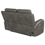 Brickston Triple Power Reclining Loveseat Charcoal | King | Grey | Charcoal | 603432PPP