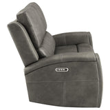 Brickston Triple Power Reclining Loveseat Charcoal | King | Grey | Charcoal | 603432PPP