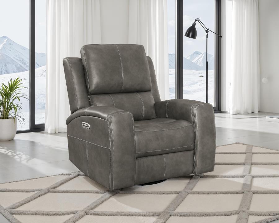 Brickston Triple Power Swivel Glider Recliner Charcoal | Grey | Charcoal | 603433PPP