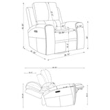 Brickston Triple Power Swivel Glider Recliner Charcoal | Grey | Charcoal | 603433PPP