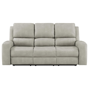 Brickston Triple Power Reclining Sofa Grey
