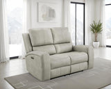Brickston Triple Power Reclining Loveseat Grey | King | Beige | Grey | 603435PPP