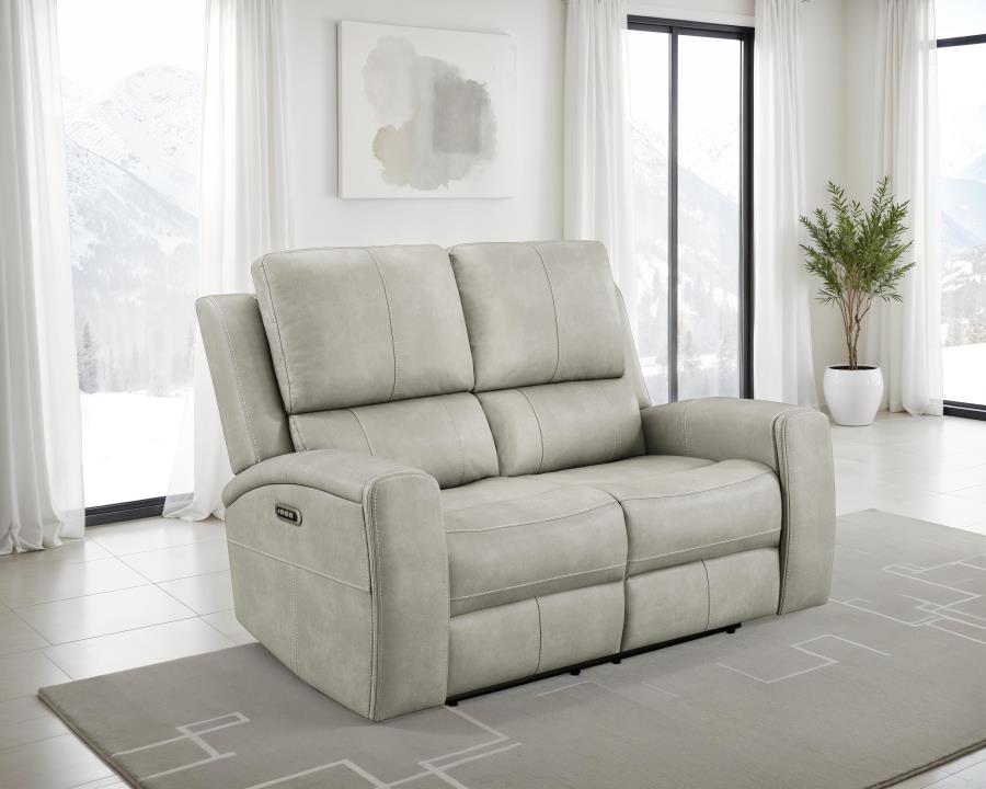 Brickston Triple Power Reclining Loveseat Grey | King | Beige | Grey | 603435PPP