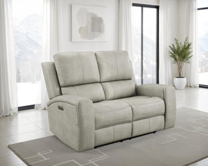 Brickston Triple Power Reclining Loveseat Grey
