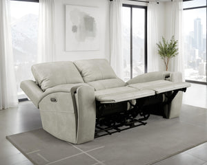 Brickston Triple Power Reclining Loveseat Grey