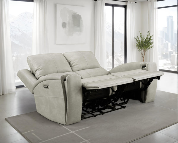 Brickston Triple Power Reclining Loveseat Grey