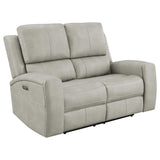 Brickston Triple Power Reclining Loveseat Grey | King | Beige | Grey | 603435PPP