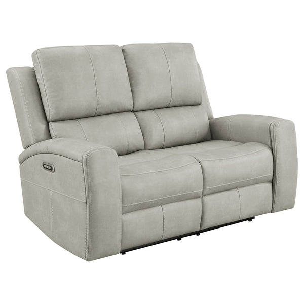 Brickston Triple Power Reclining Loveseat Grey