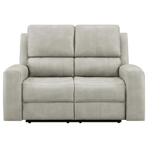 Brickston Triple Power Reclining Loveseat Grey