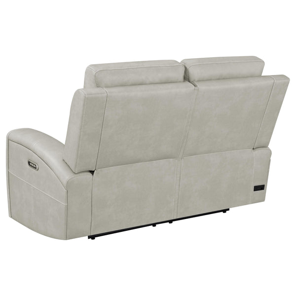 Brickston Triple Power Reclining Loveseat Grey