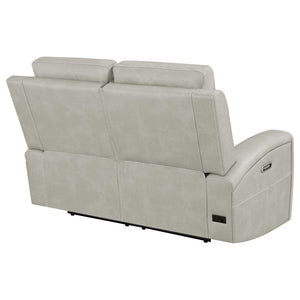 Brickston Triple Power Reclining Loveseat Grey
