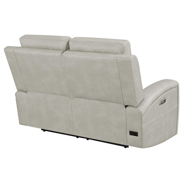 Brickston Triple Power Reclining Loveseat Grey