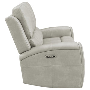Brickston Triple Power Reclining Loveseat Grey