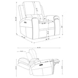 Brickston Triple Power Swivel Glider Recliner Grey