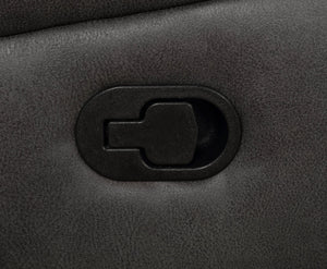 Lawrence Upholstered Padded Arm Reclining Loveseat Charcoal