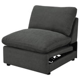 Collins Modular Power Armless Recliner Dark Grey | Grey | Dark Grey | 609530ARP