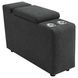 Collins Upholstered Modular Storage Console Dark Grey | Grey | Dark Grey | 609530CON