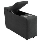 Collins Upholstered Modular Storage Console Dark Grey | Grey | Dark Grey | 609530CON