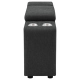 Collins Upholstered Modular Storage Console Dark Grey | Grey | Dark Grey | 609530CON