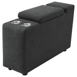 Collins Upholstered Modular Storage Console Dark Grey | Grey | Dark Grey | 609530CON