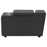 Collins Upholstered Modular Storage Console Dark Grey | Grey | Dark Grey | 609530CON