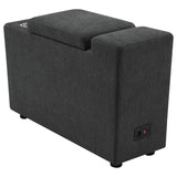 Collins Upholstered Modular Storage Console Dark Grey | Grey | Dark Grey | 609530CON